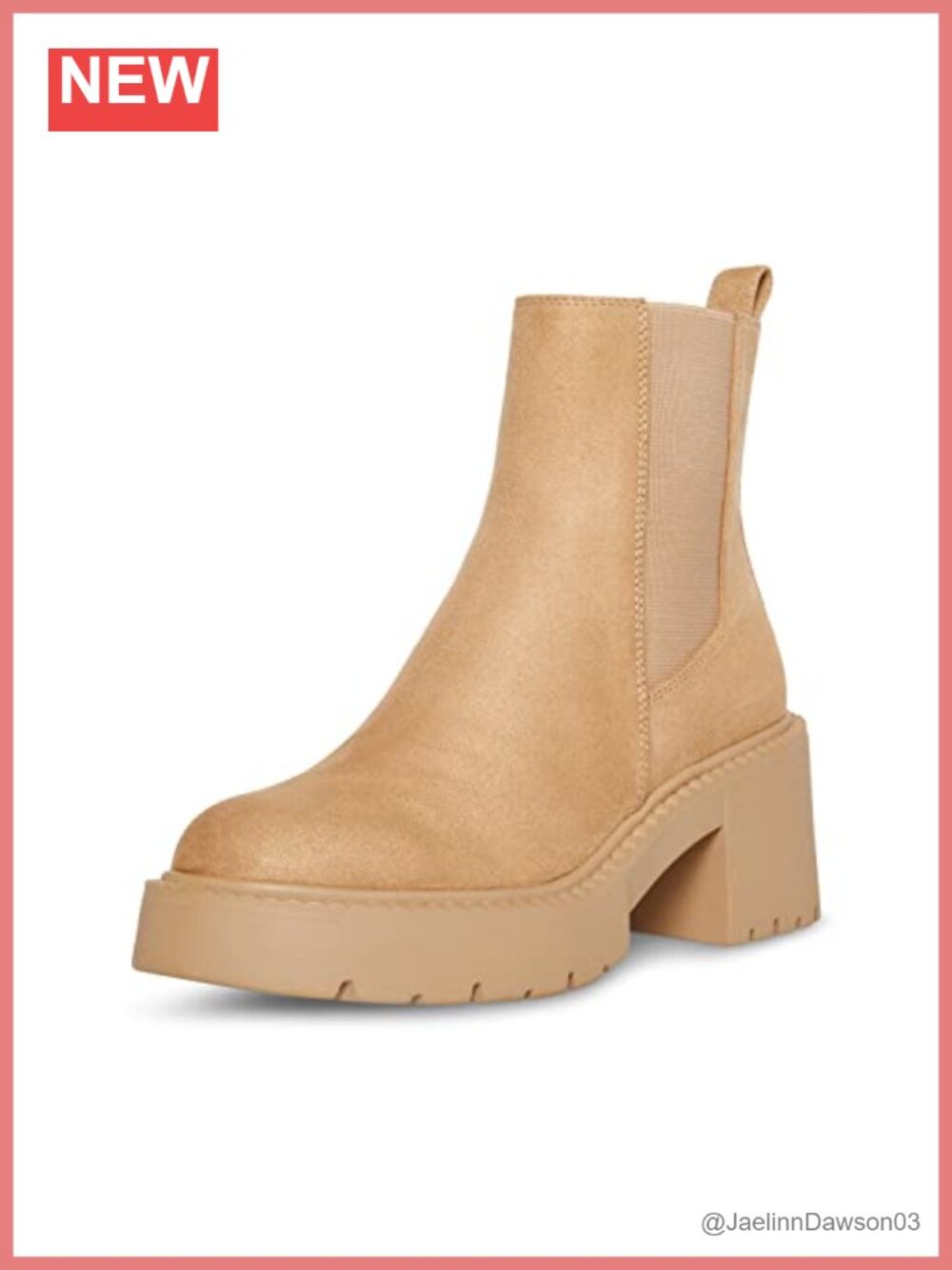 Chelsea Ankle Bootie Suede Fabric Block Heel Round Toe Fall Casual Pull-On